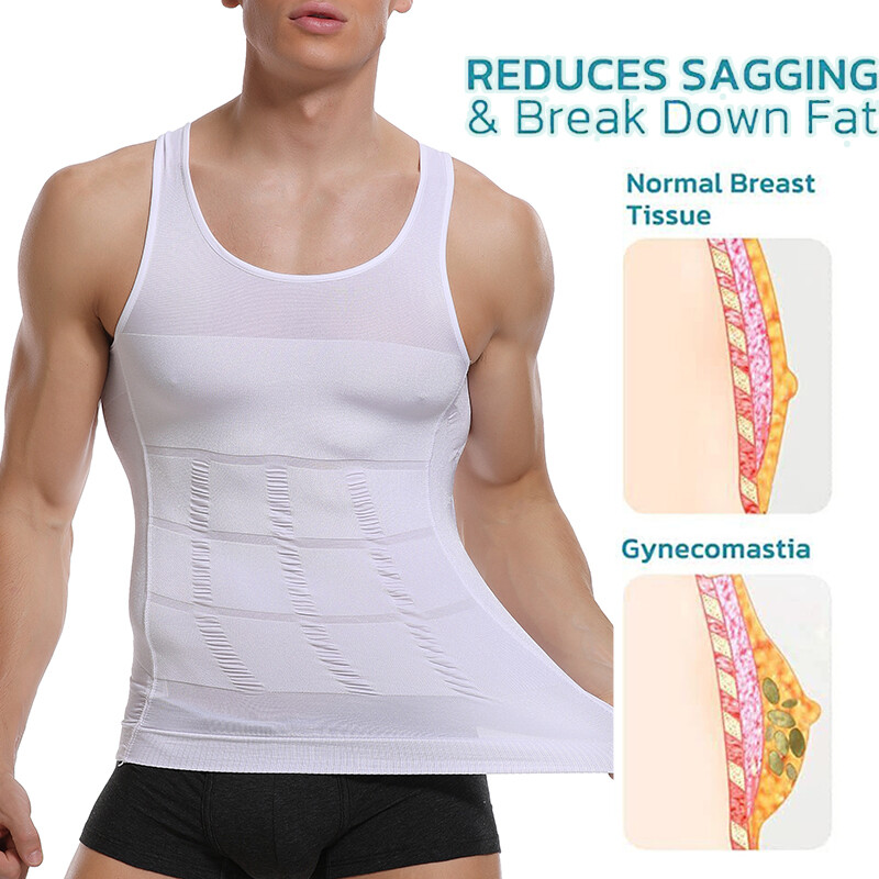 Gynecomastia Compression Vest Fajas para Hombres Back Support Shapewear Tank Top