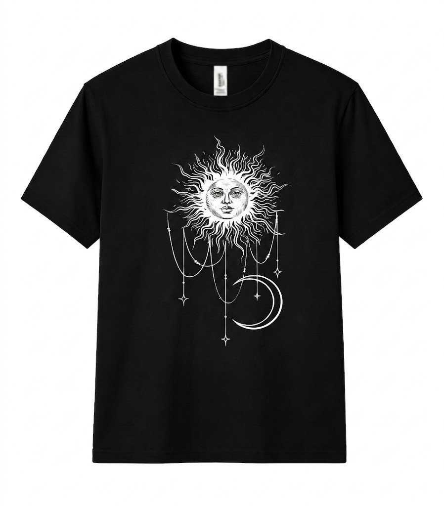 Widows Bay Patricias Tee Celestial Sun Crescent Moon BOHO Graphic Unisex T Shirt