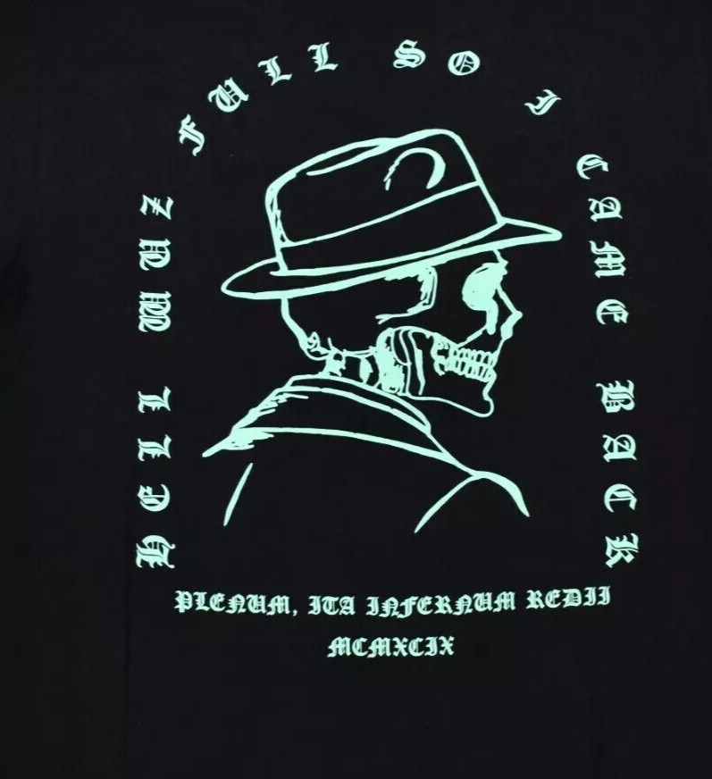 Empyre Mens Hell Was Full So I Came Back Funny Black Tee Shirt New XL
