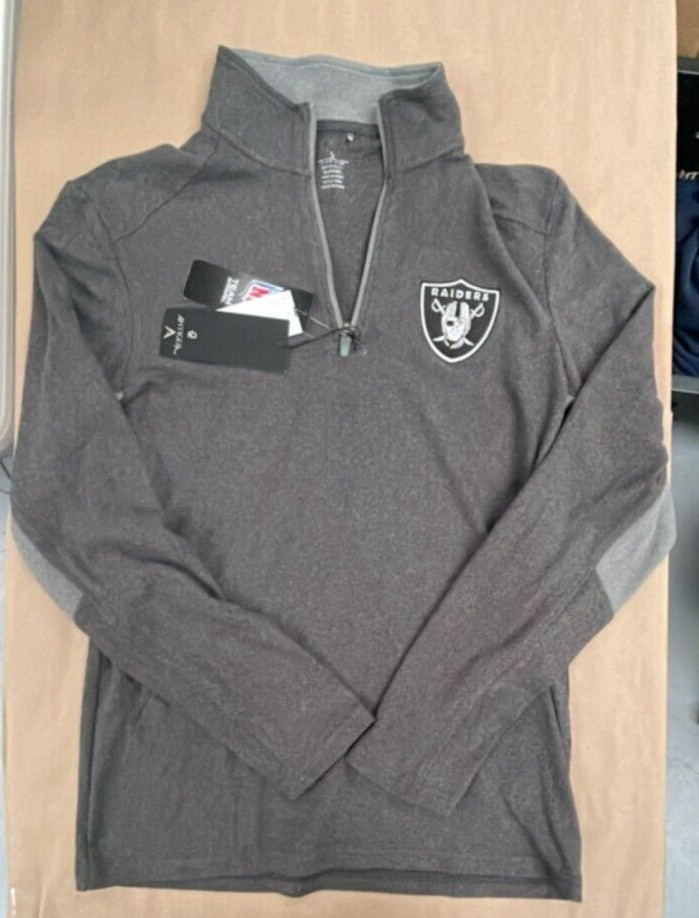 Antigua Men&rsquo;s Las Vegas Raiders Long Sleeve Quarter Zip Pullover Gray Multi Size