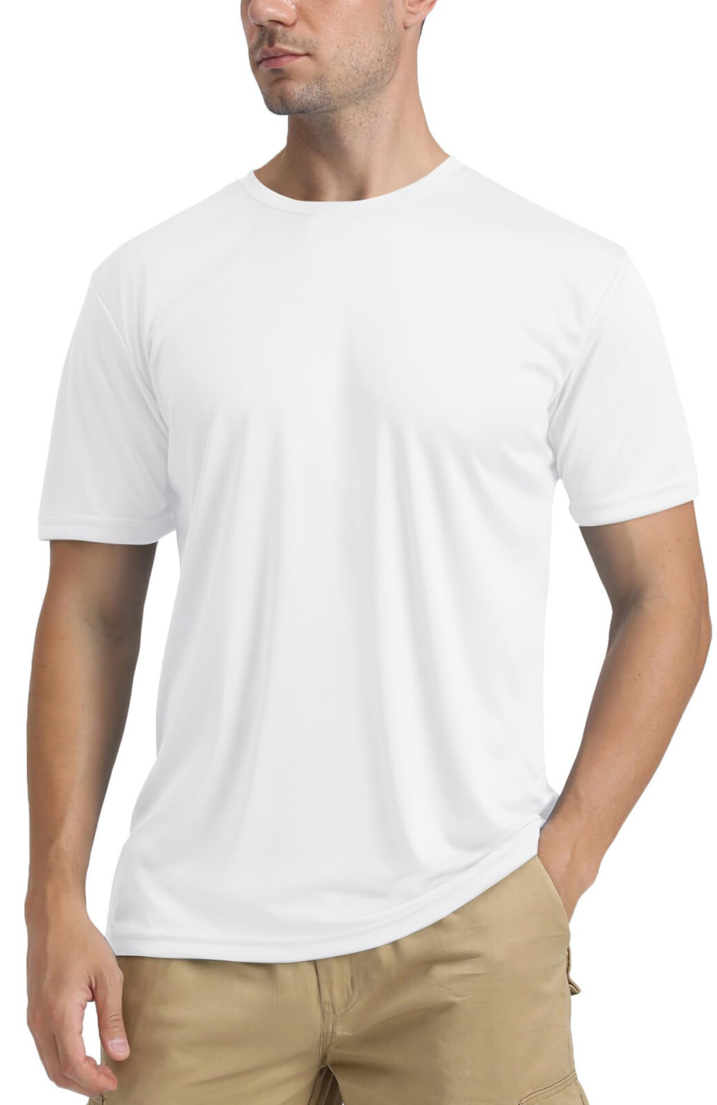 Men&rsquo;s UPF50+ Short Sleeve Fishing Shirts Skin Protection Swim Shirts Casual Tops