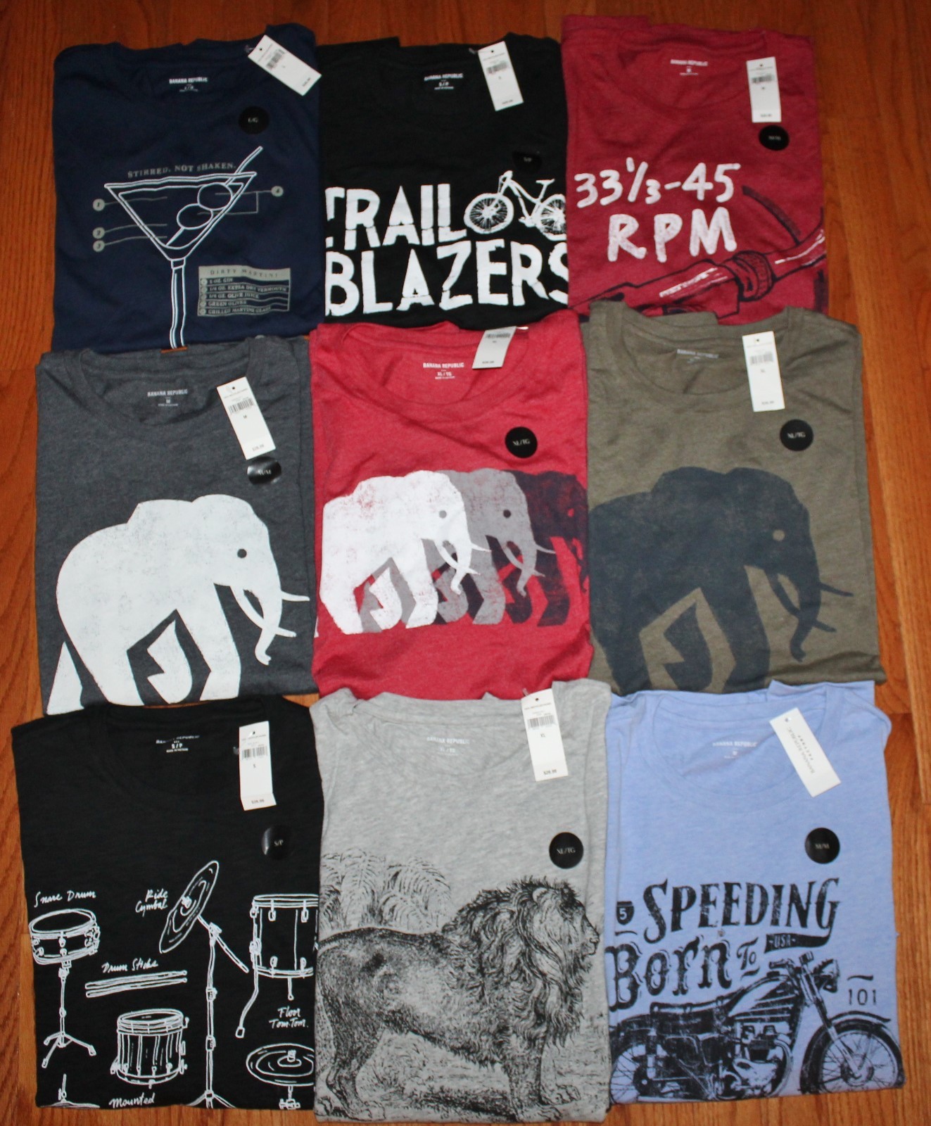 NEW NWT Mens Banana Republic Graphic Logo Elephant Tee T-Shirt 25 Styles Choose