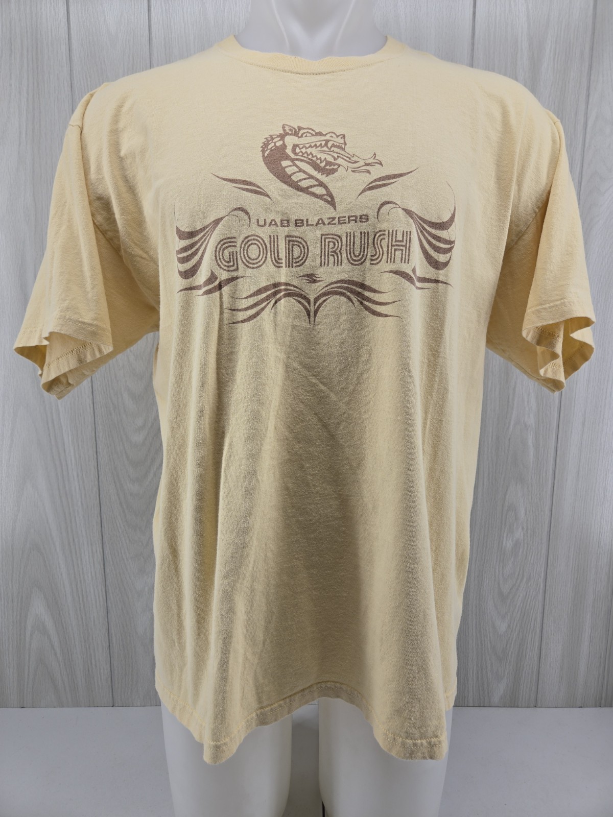 UAB Blazers Gold Rush Yellow Shirt Mens XL College T-Shirt Gildan