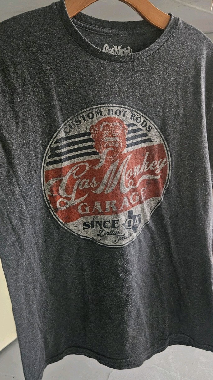 Gas Monkey Garage Custom Hot Rods Men&rsquo;s Shirt Size M Gray T Shirt