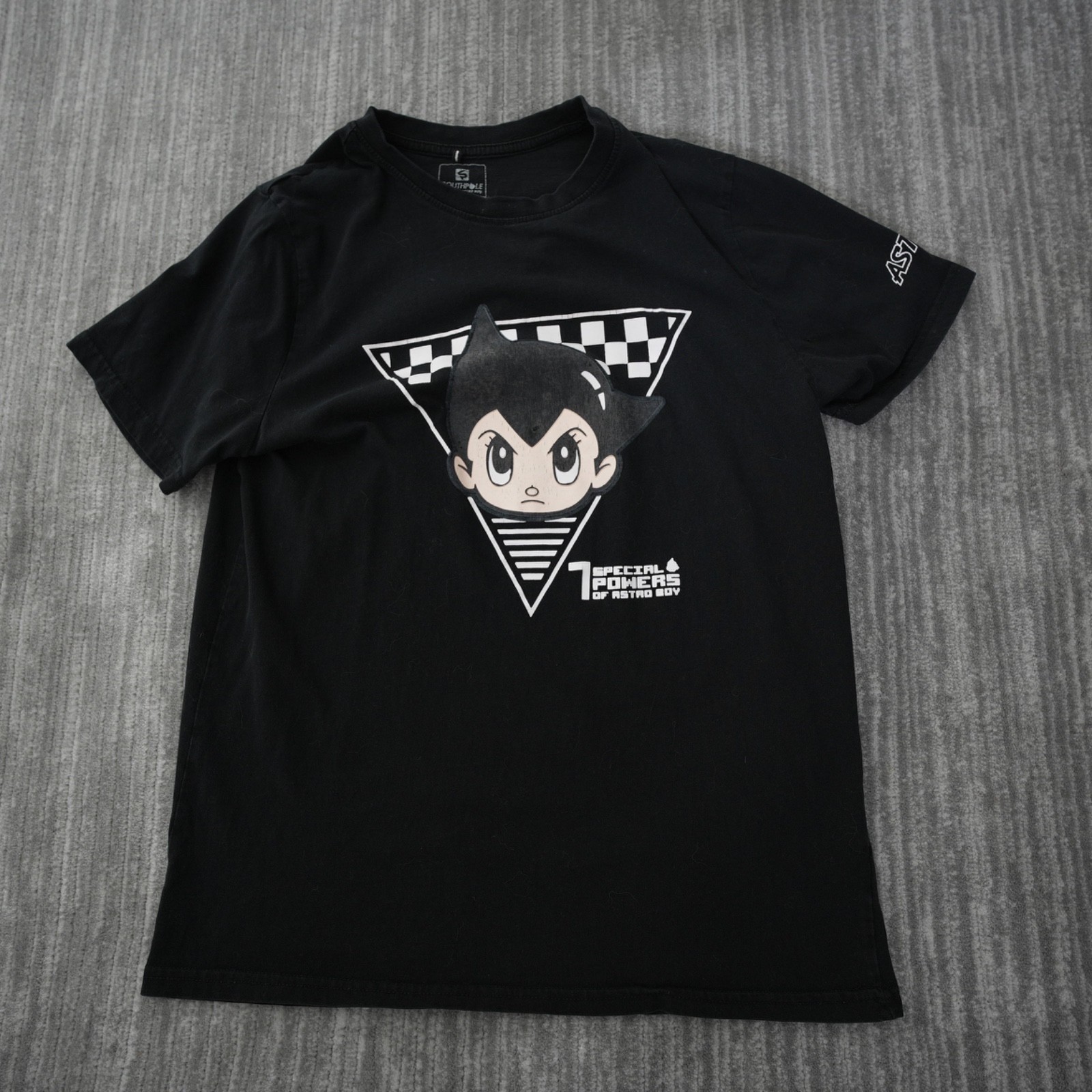 Southpole x Astro Boy T Shirt Men Black Short Sleeve Crew Tee 100% Cotton Medium