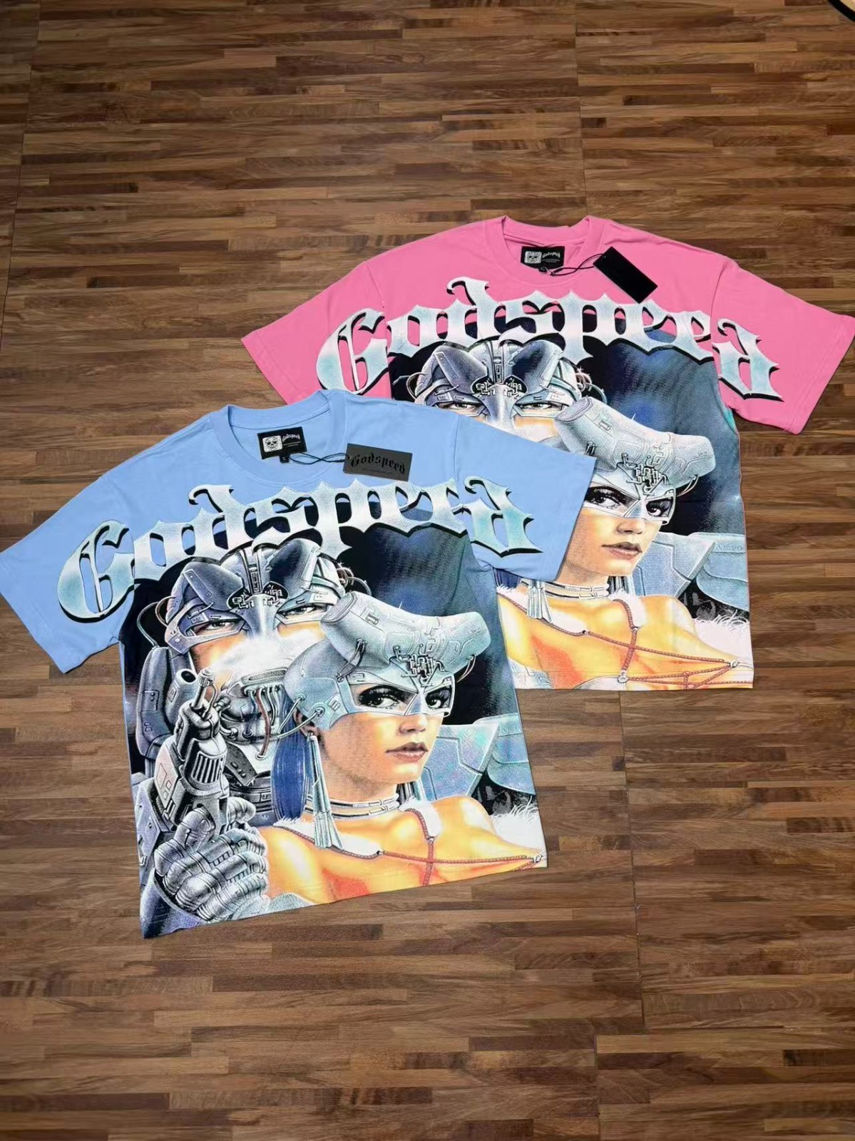 Summer NEW Godspeed Iron Armor Anime Characters printing Tee Mens T-shirt