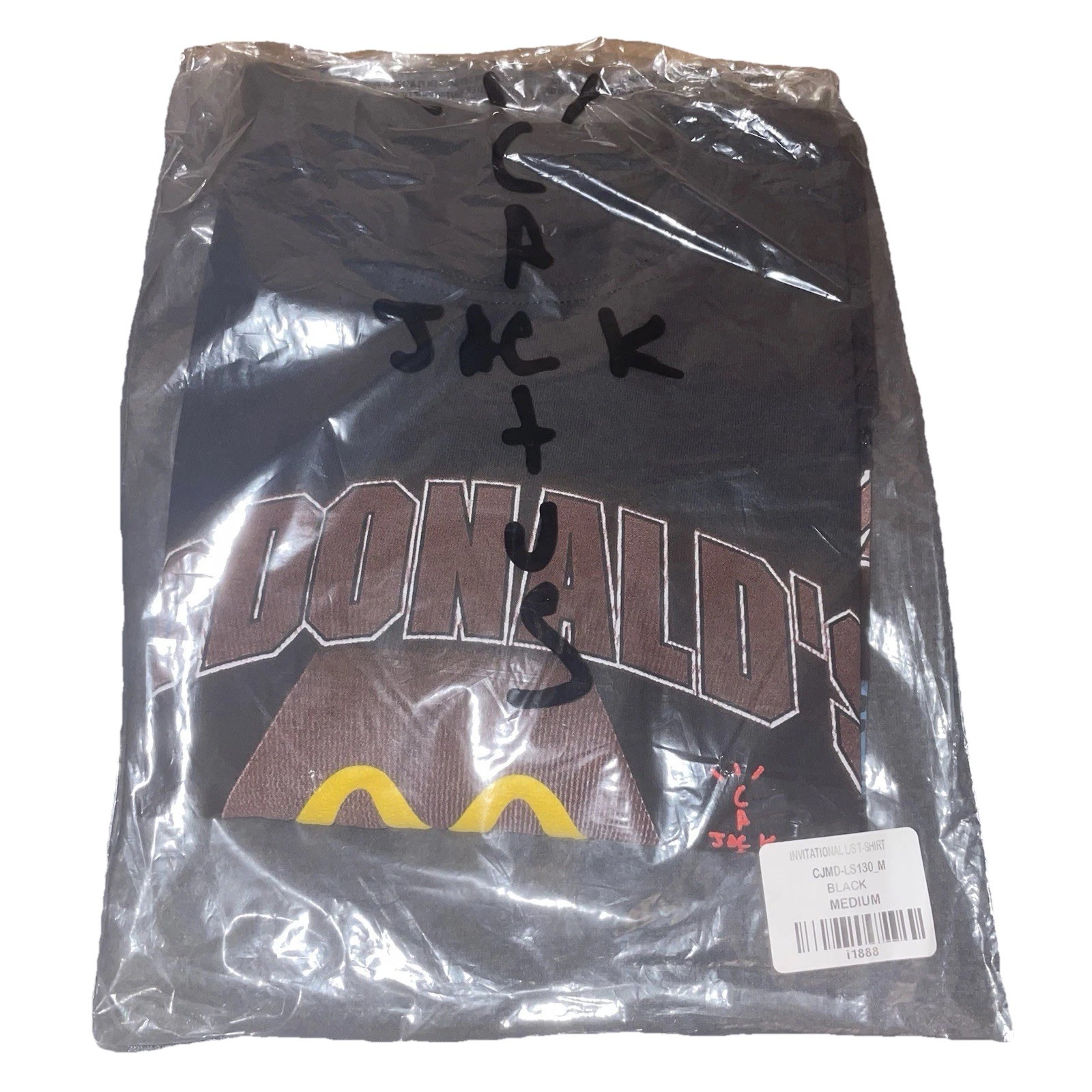 Travis Scott x McDonalds Invitational Long Sleeve T-Shirt (Black) Size Medium