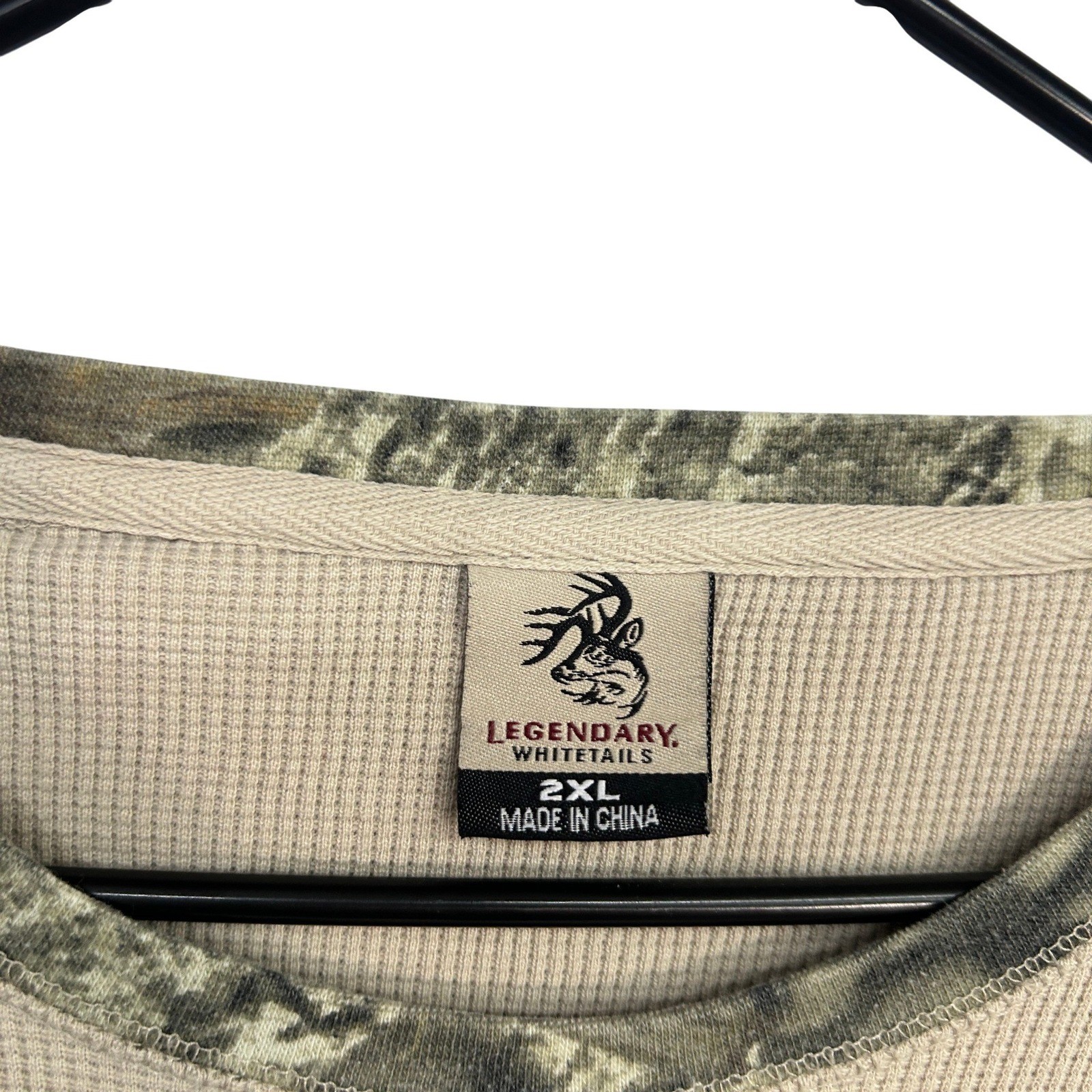 Legendary Whitetails Deer Skull Thermal Shirt 2XL Camo Hunting Outdoors Rugged