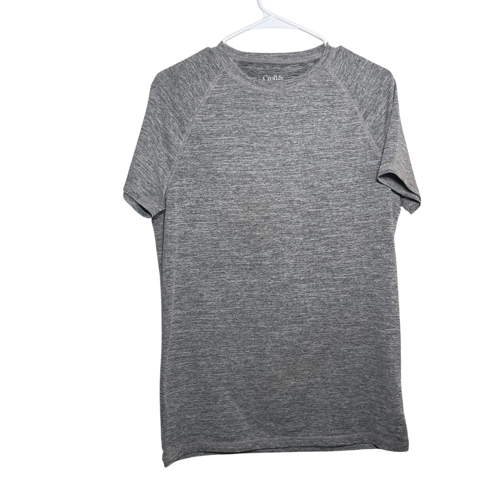 Croft & Barrow T-Shirt Men&rsquo;s Small Gray Crew Neck Short Sleeve Athletic Active