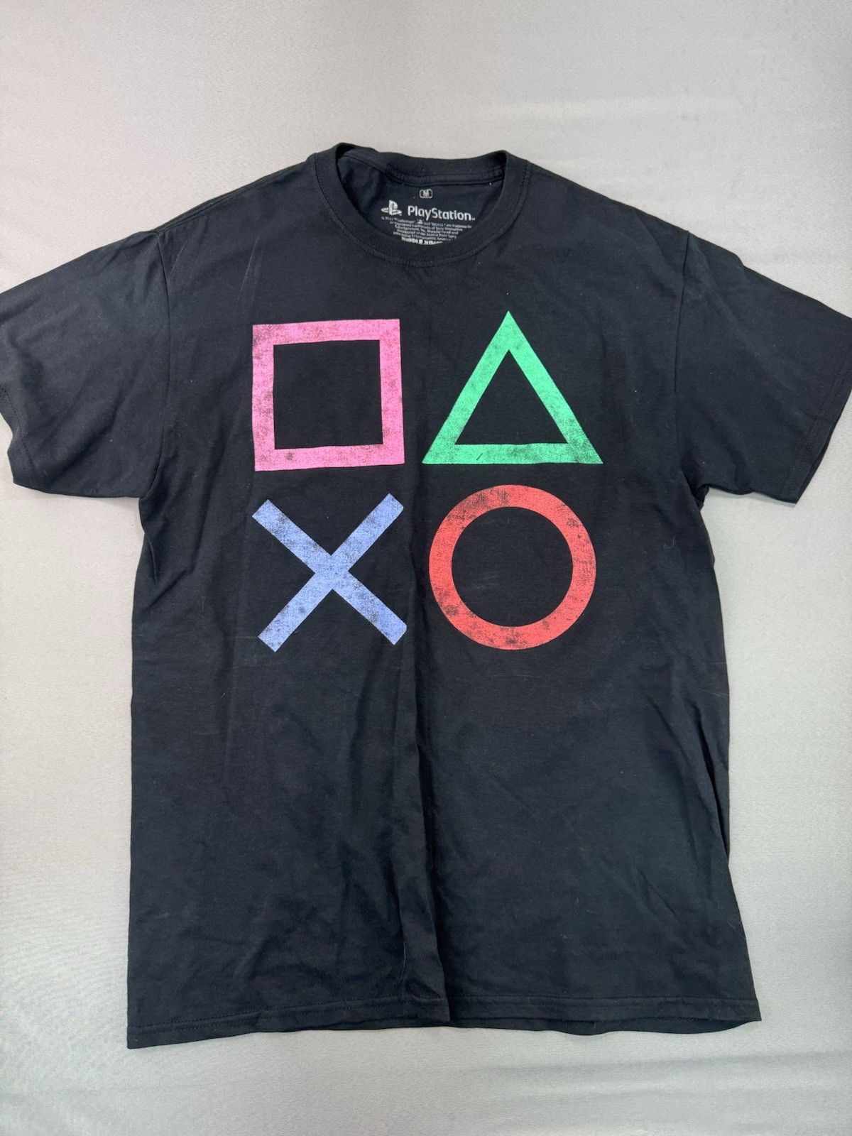 Playstation Controller Button Logo Men&rsquo;s Unisex T-Shirt Size Medium M Black