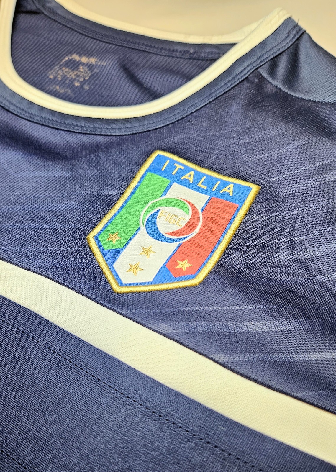 Puma Italia Shirt Crewneck Tee Mens Small Blue Italy Short Sleeve Athletic Logo