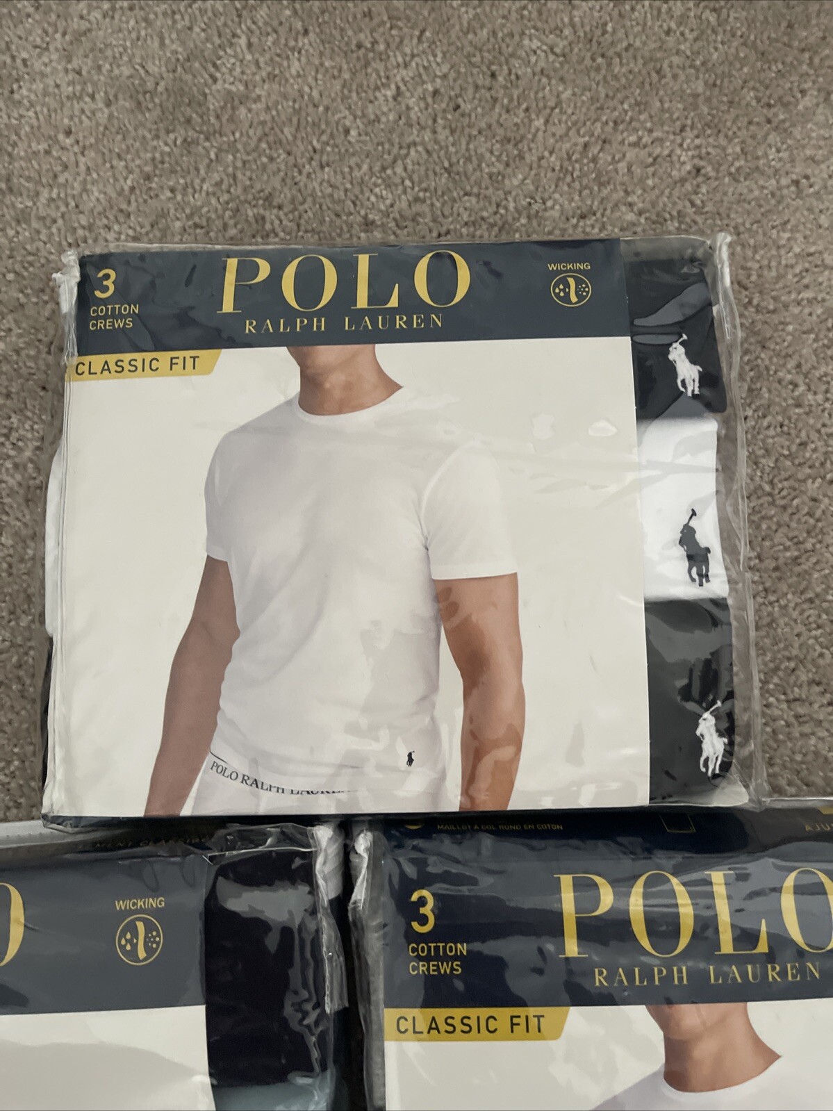 Lot Of Men’s POLO Ralph Lauren 3-Pack Mens mix-Color Classic Fit Neck T-Shirt