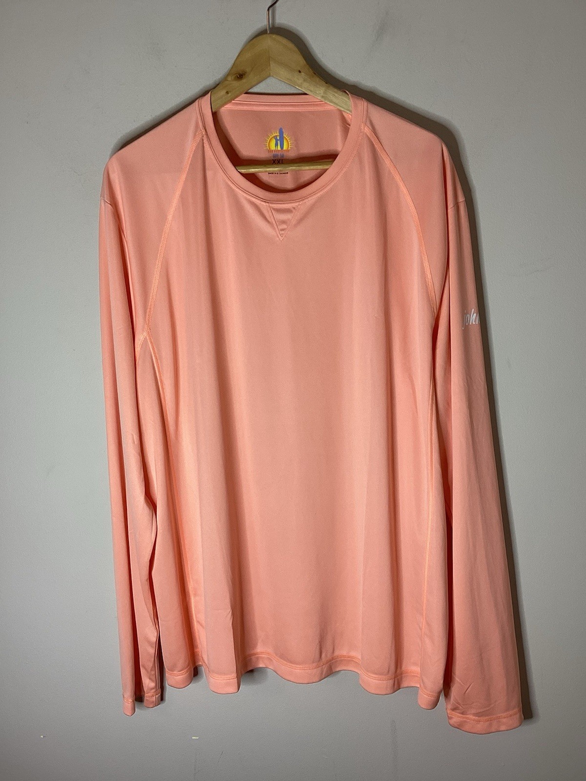 Johnnie O Shirt Men XXL Starfish Coral Gavin UPF 50 Sun Protection Long Sleeve