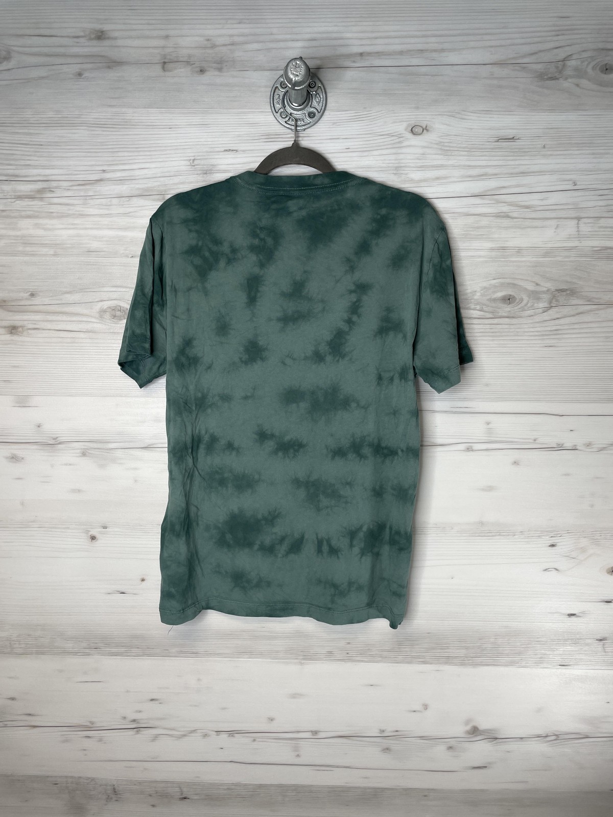 True Religion Shirt Mens Medium Green Tie Dye True RLGN Foil Crew Neck Graphic
