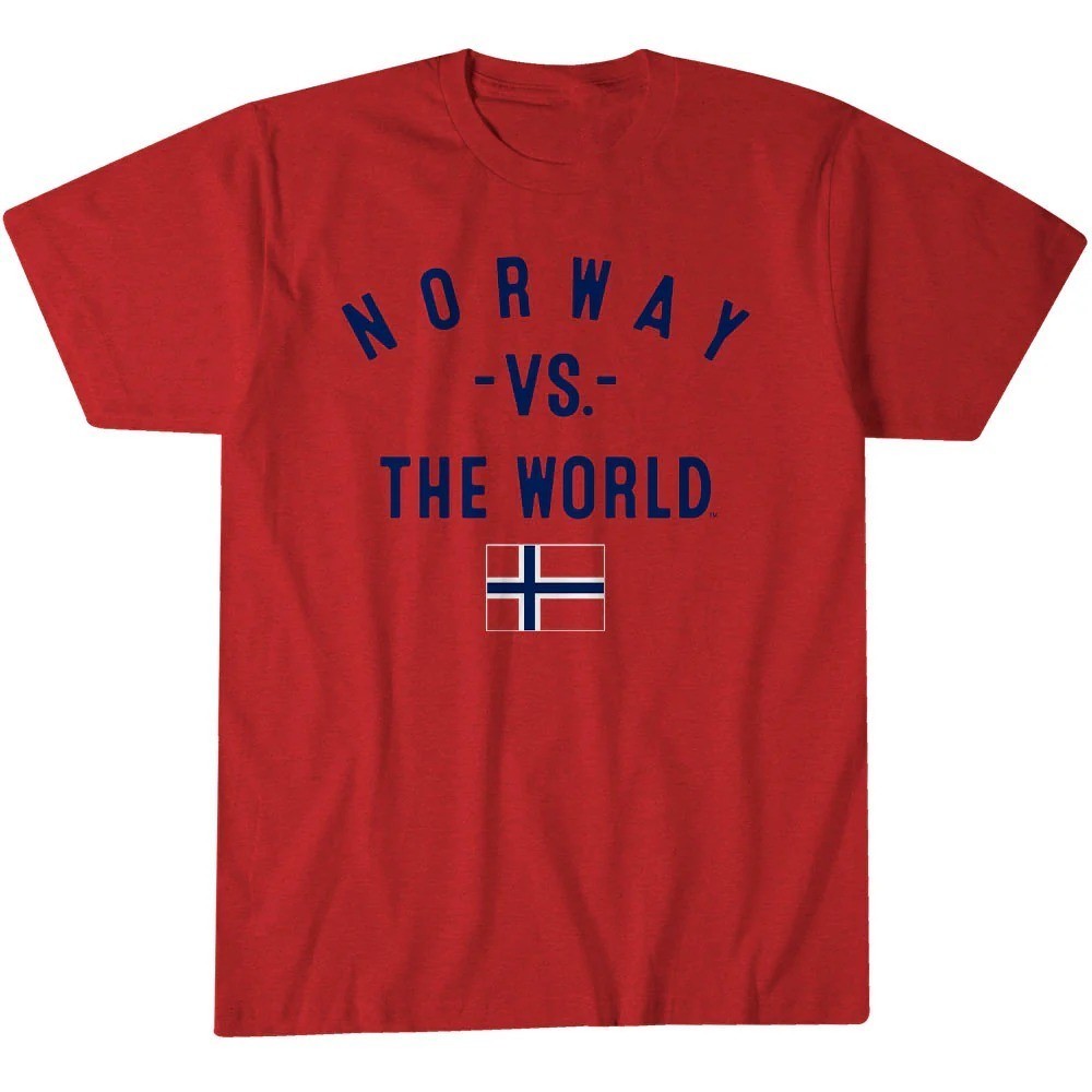 Norway Vs The World Shirt Funny Norwegian Flag Soccer Fan Graphic Tee