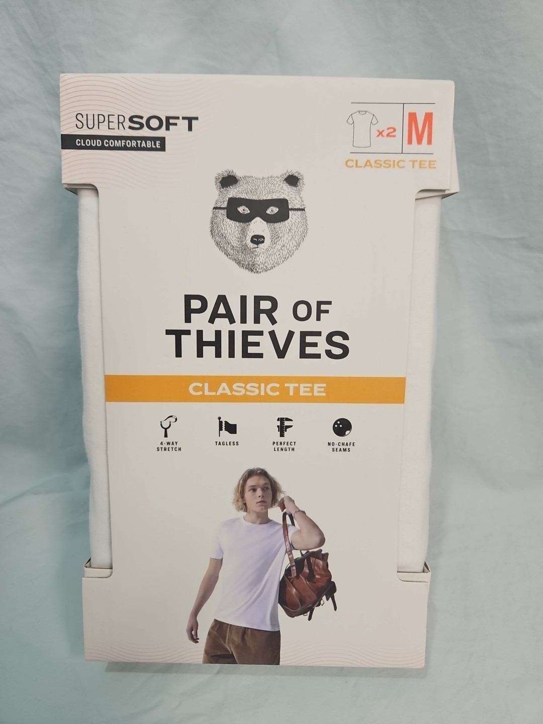 Pair of Thieves Men&rsquo;s Classic Fit Crewneck Undershirt 2pk White M