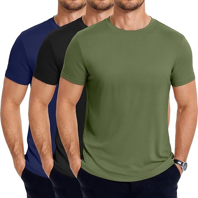 12 Pack Plus Size Men&rsquo;s Cotton T-Shirt Bulk Big & Tall Short Sleeve Lightweig…