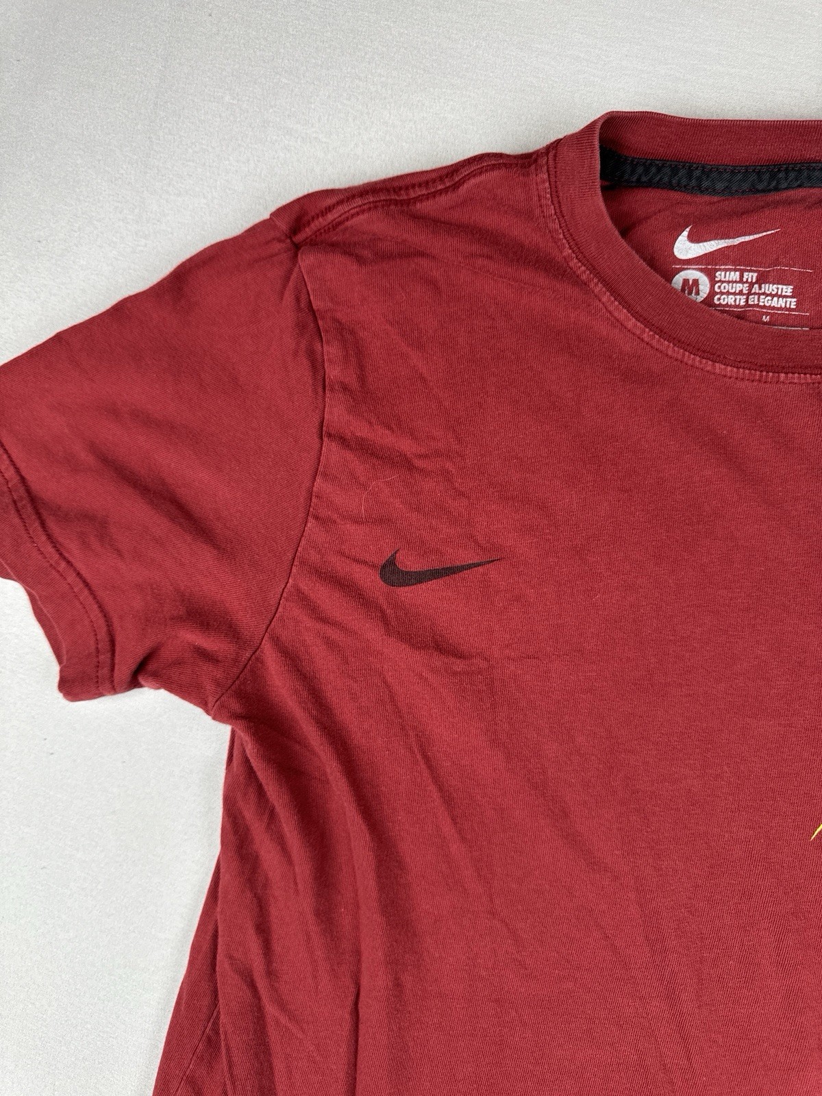 Nike Cristiano Ronaldo CR7 Soccer T Shirt Red Swoosh Football Mens Medium