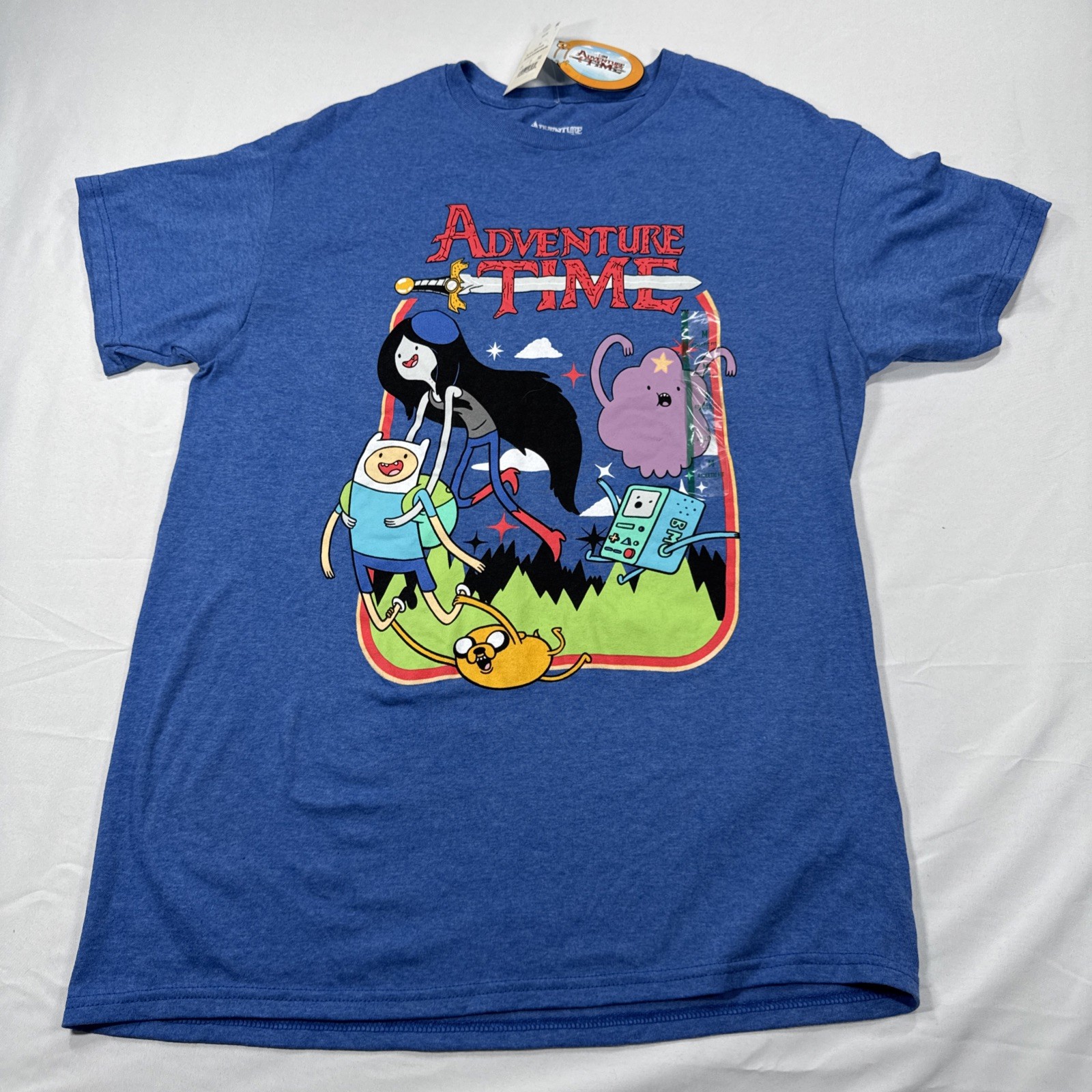 Adventure Time NWT Royal Heather Size M T-Shirt Shirt Cartoon Network