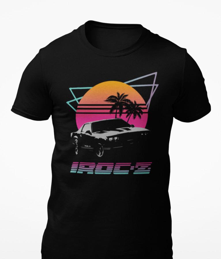 1980&rsquo;s Retro Wave Chevy Camaro IROC-Z Black Short-Sleeve Unisex T-Shirt