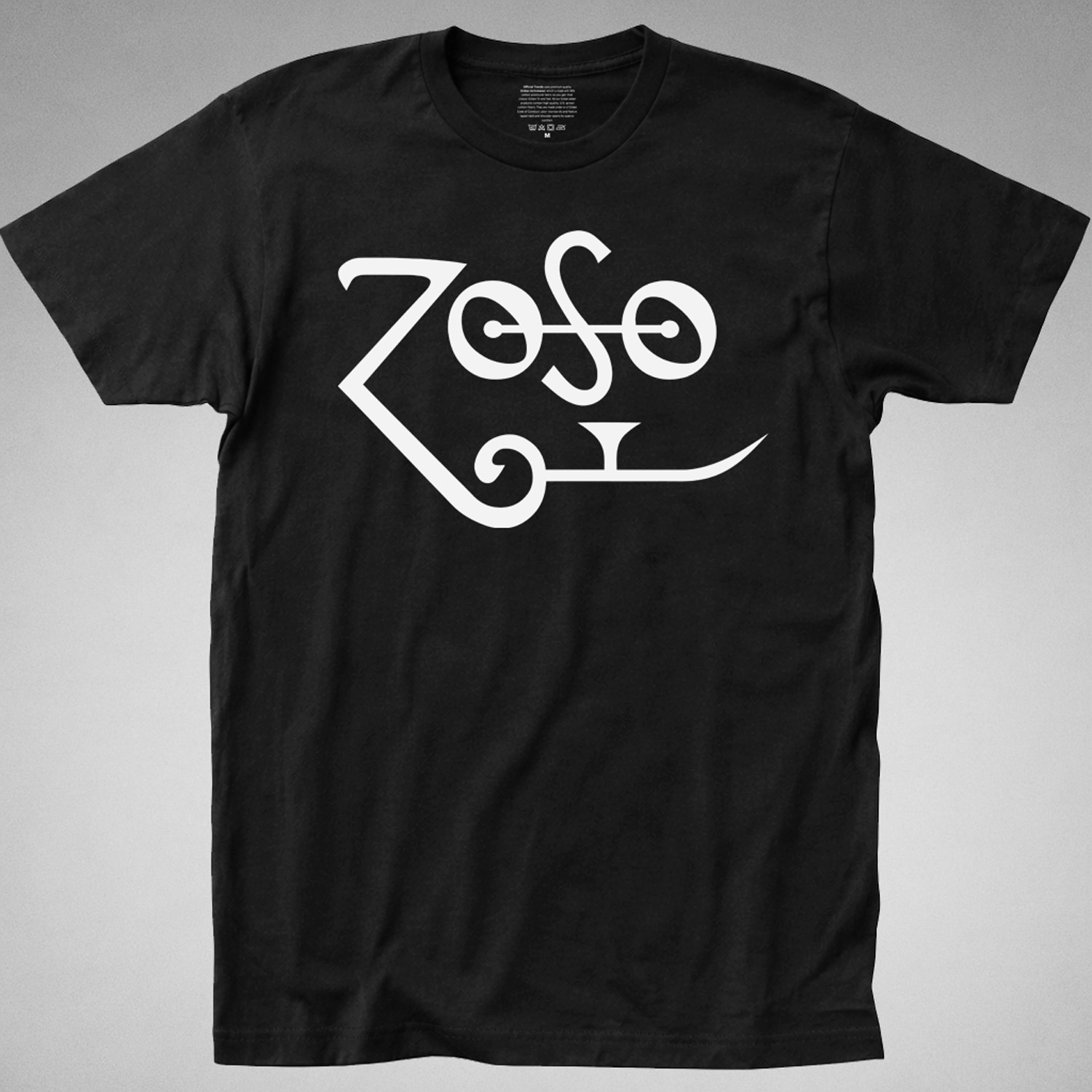 Zoso T-SHIRT Jimmy Page Plant Zeppelin Robert Classic Rock 70s vintage logo tee