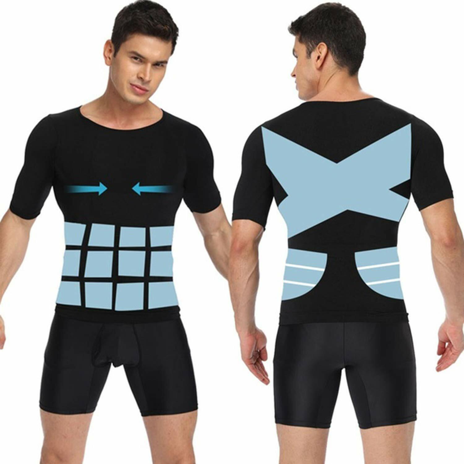 Men&rsquo;s Slimming Body Shaper Vest Compression Shirt Workout Tank Tops Abdomen Slim