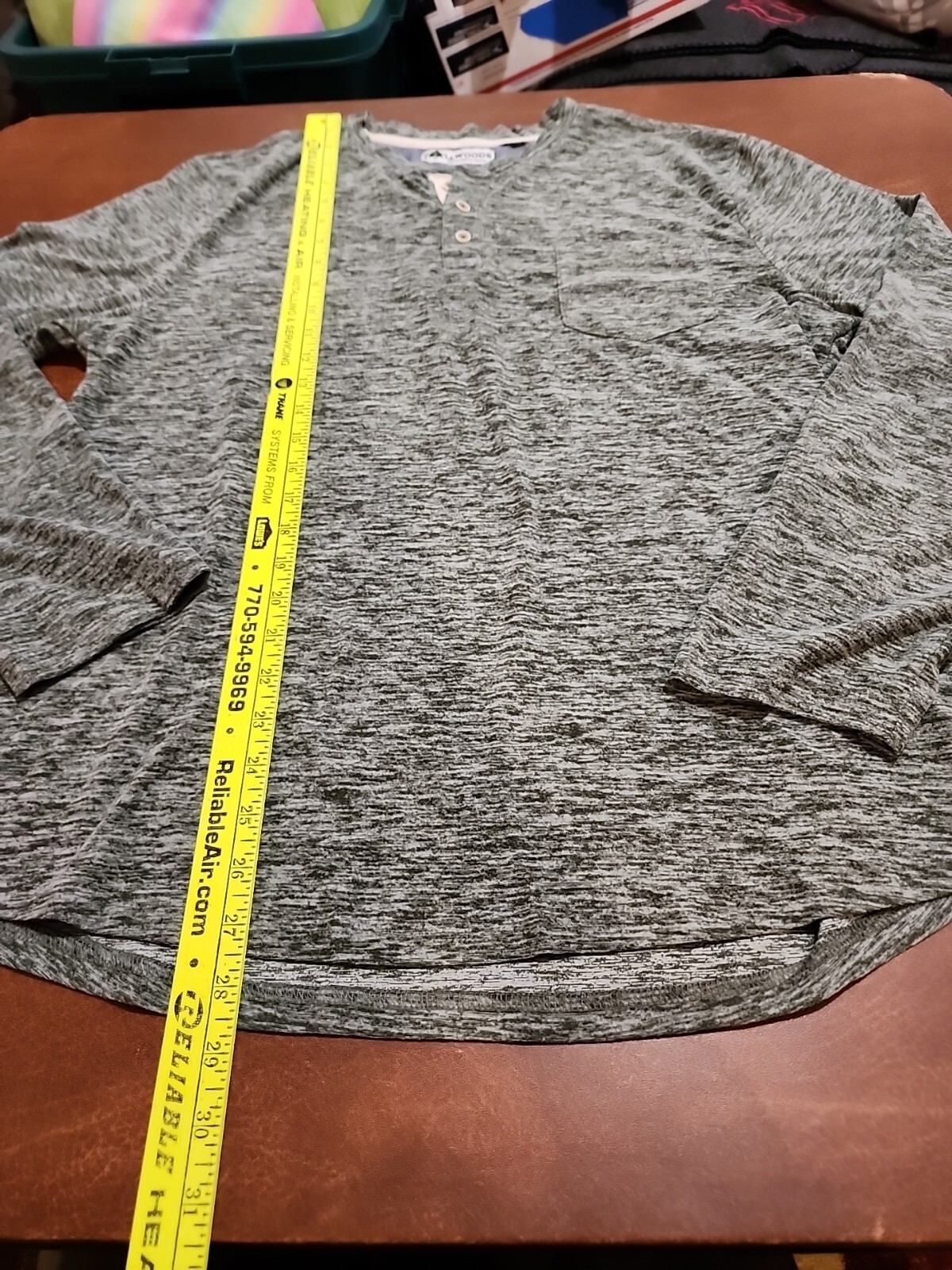 Tallwoods Premium Lifestyle Apparel Men&rsquo;s LARGE L/S Green Pullover EUC. SB24
