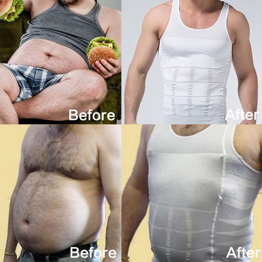 FAJAS Mens Body Slimming Tummy Shaper Underwear Shapewear Waist Slim Girdle Vest
