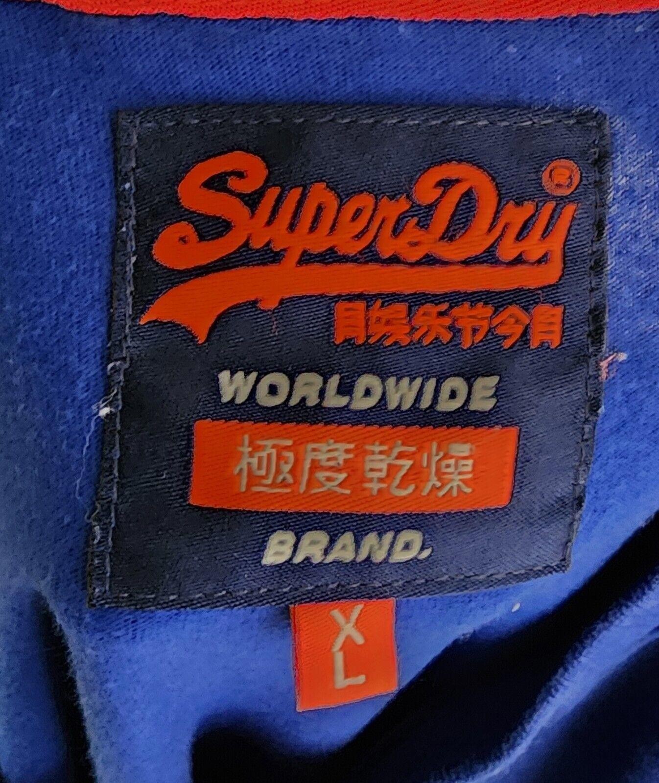Superdry Shirt Mens Extra Large Short Sleeve Cotton Crew Neck Casual Jersey