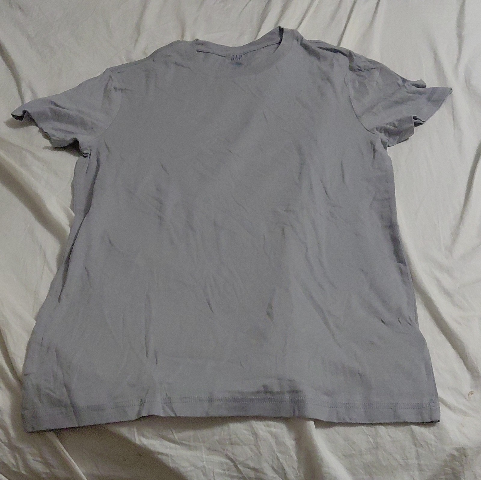 Gap Classic Cotton Men&rsquo;s Solid Gray Crew Neck Short Sleeve T-Shirt S Regular