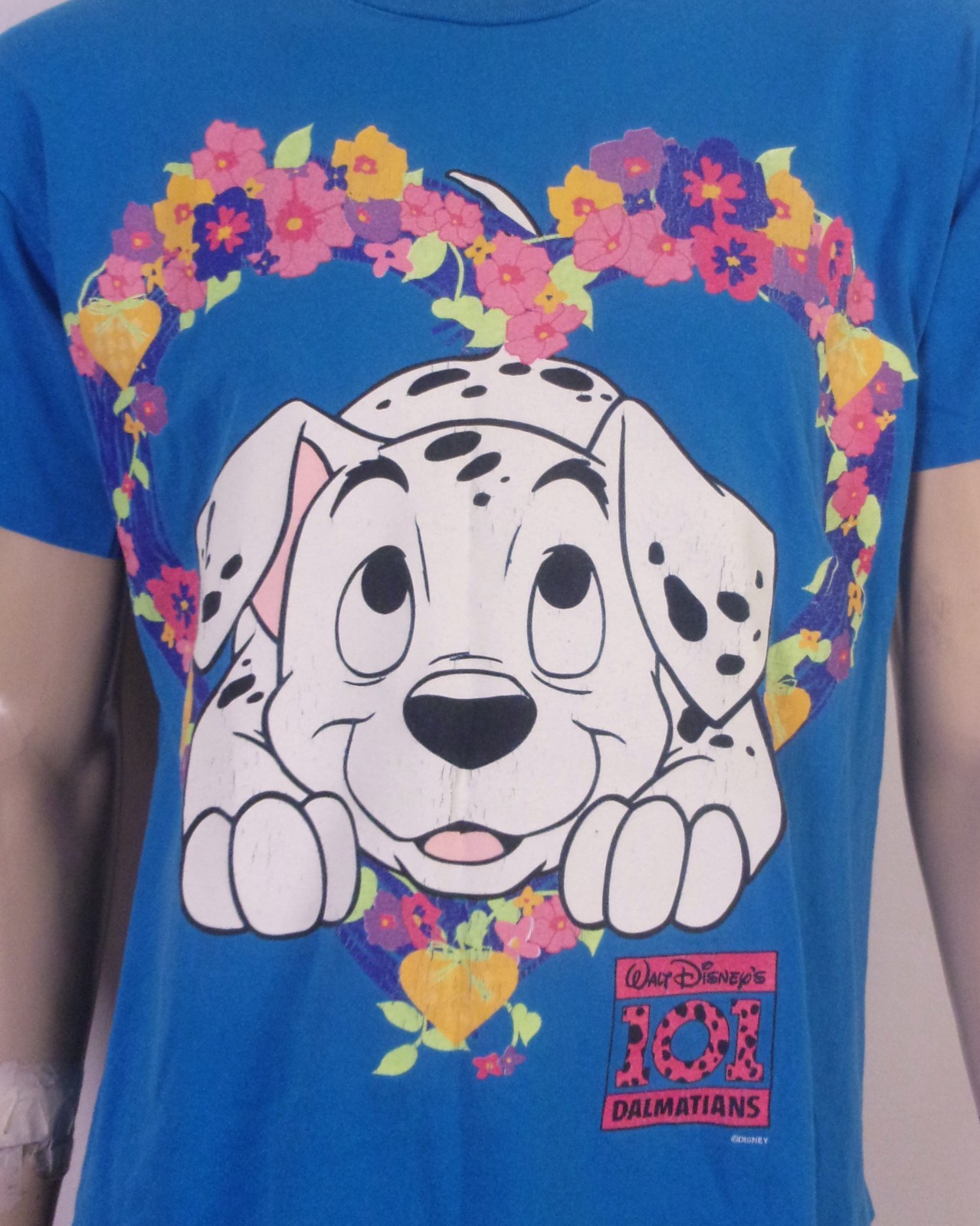 vintage 80s 90s single stitch Disney 101 Dalmatians T-Shirt Big Face Movie L