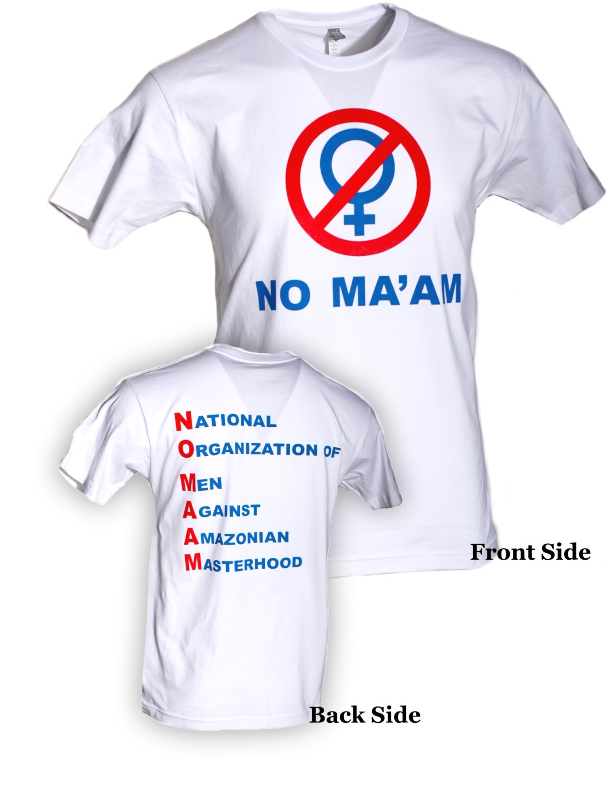 No Ma&rsquo;am T-shirt Retro Tv Show Maam Unisex Adult White S-3x