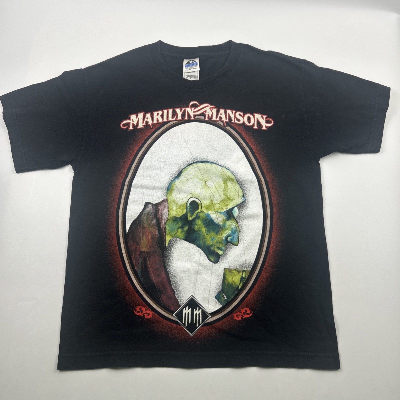 Vintage 2003 Marilyn Manson The Golden Age Of Grotesque Portrait T-Shirt Youth L