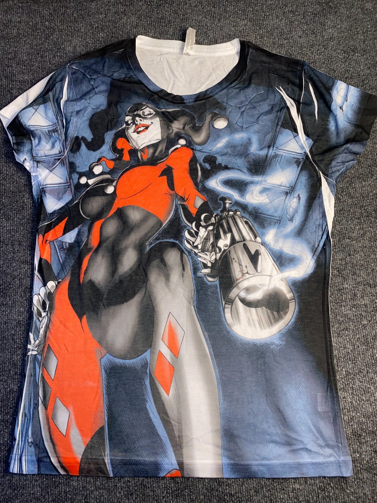 Sublivie Lat Apparel Tee Shirt Men 2XL Multi Quinn Maglietta Halloween Costumes