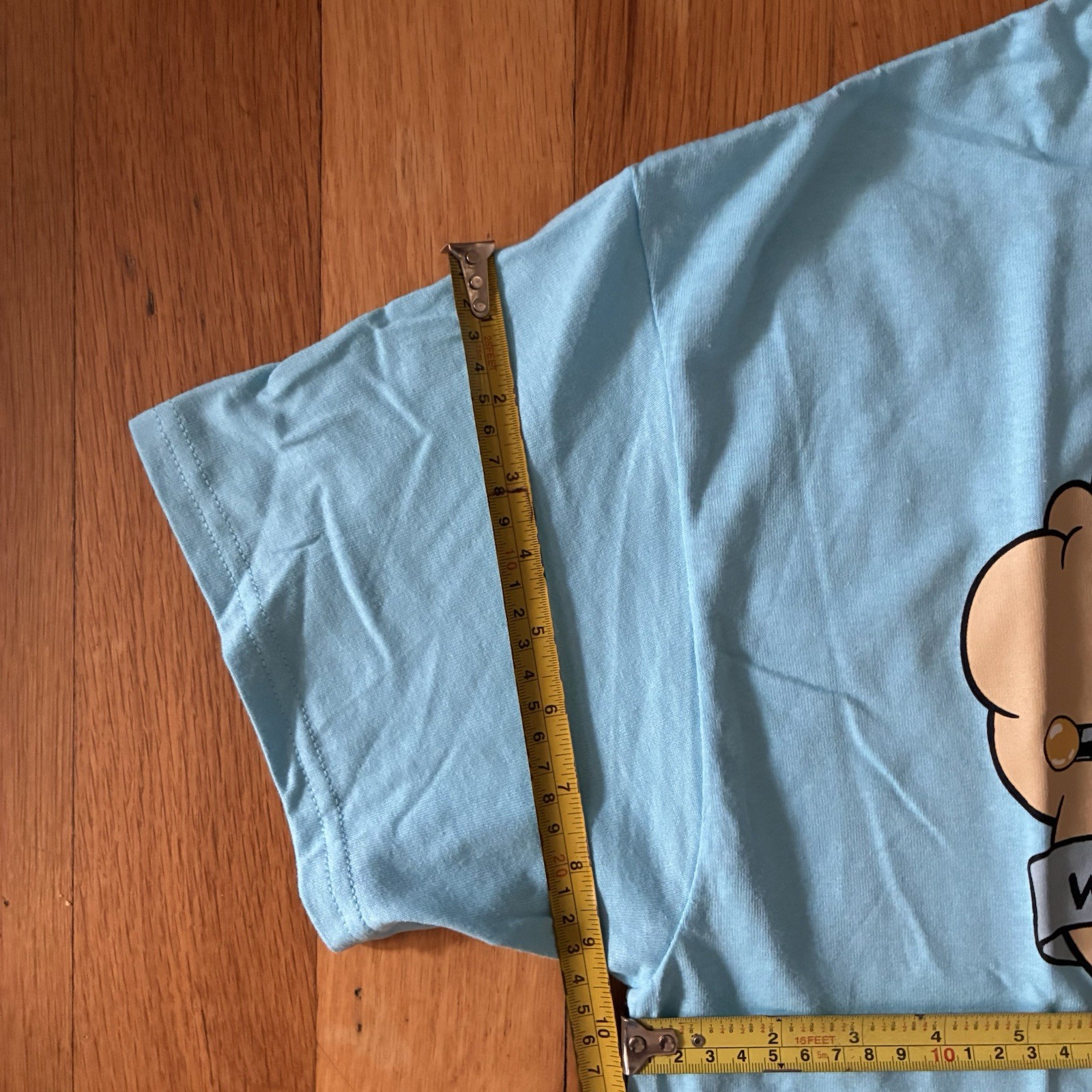 Adventure Time with Finn & Jake Men&rsquo;s Blue Cartoon Graphic Tee T-Shirt Sz Large