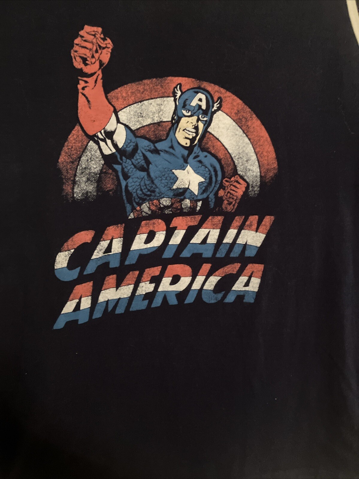 Captain America Tank Top Men’s XL Navy Blue