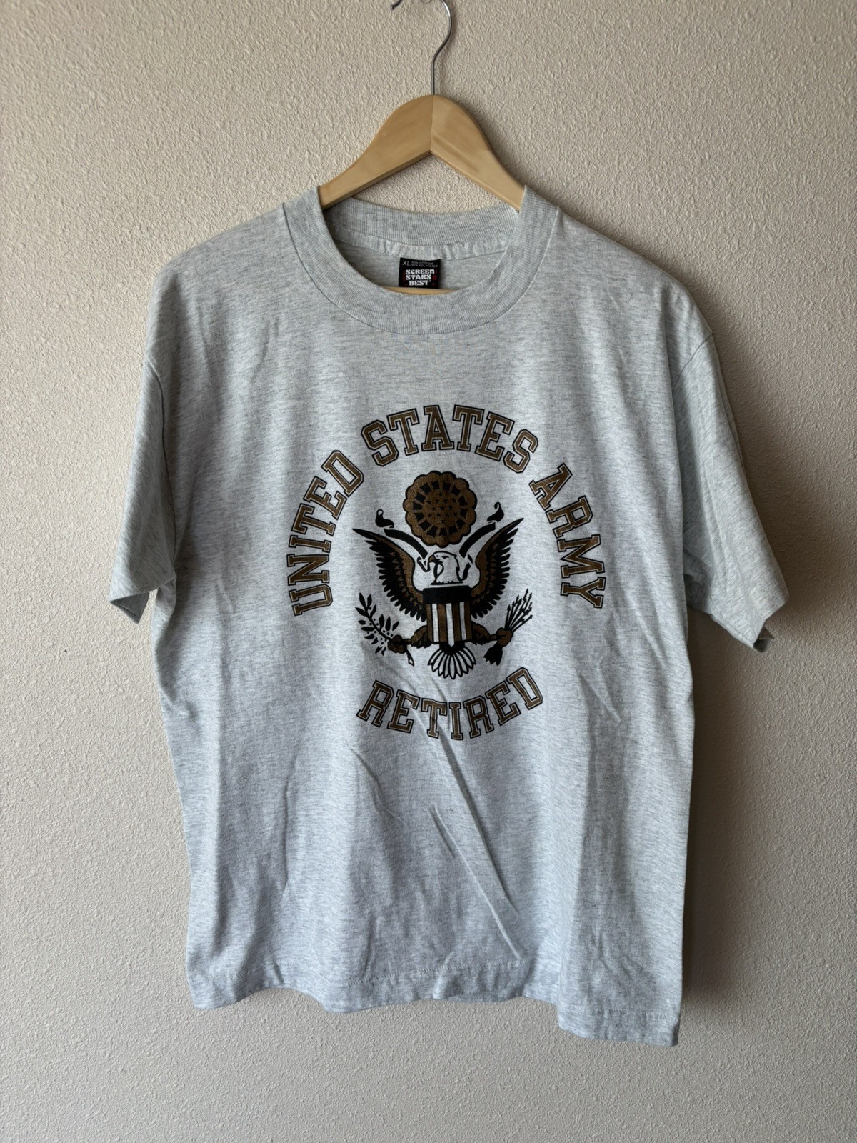 Vintage Single Stitch US Army 90s Military Screen Stars T-Shirt Size X-Large