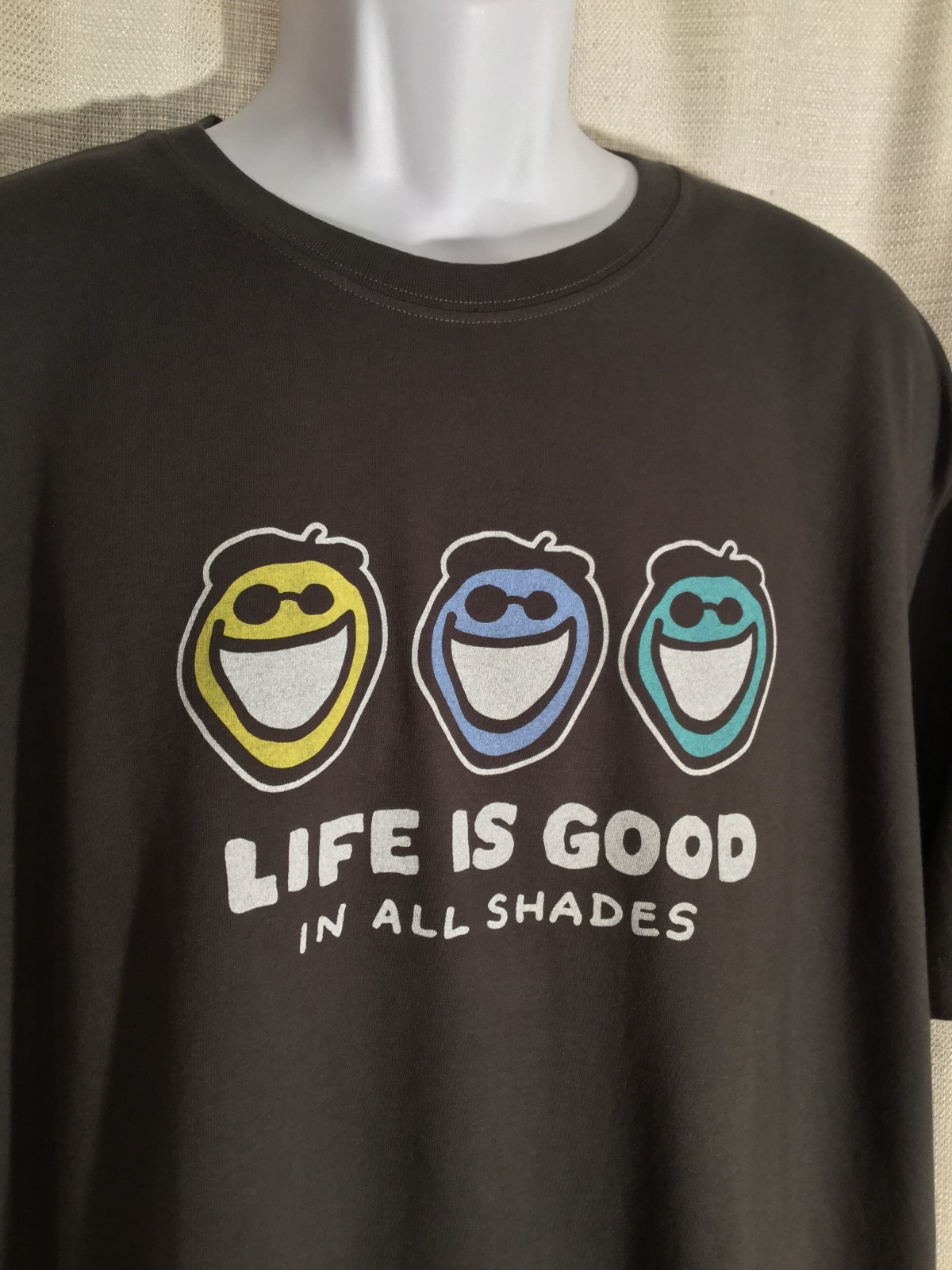 LIFE IS GOOD Mens Size XXXL 3XL Night Black *JAKE IN ALL SHADES* T-Shirt TEE NWT