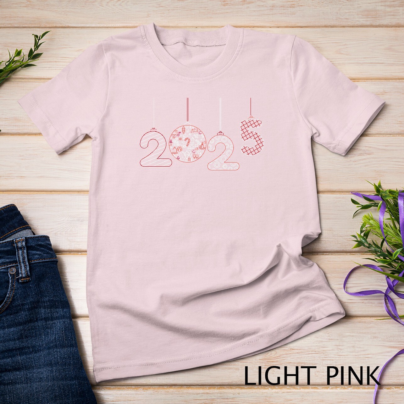 Minimalist 2025 Chic and Modern New Year Design Funny T-shirt Unisex T-shirt