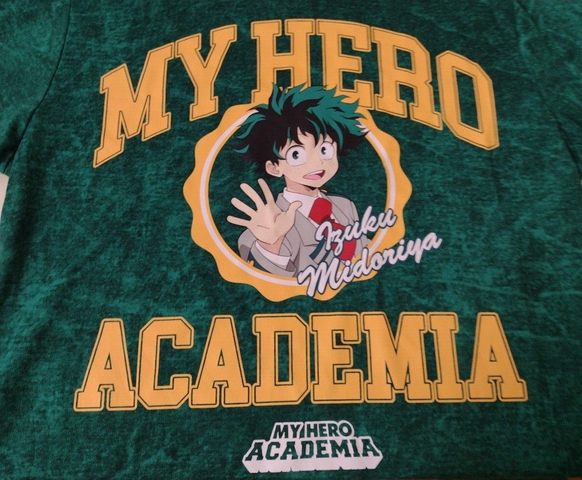 My Hero Academia Izuku Midoriya Men&rsquo;s Tshirt Size Medium Green