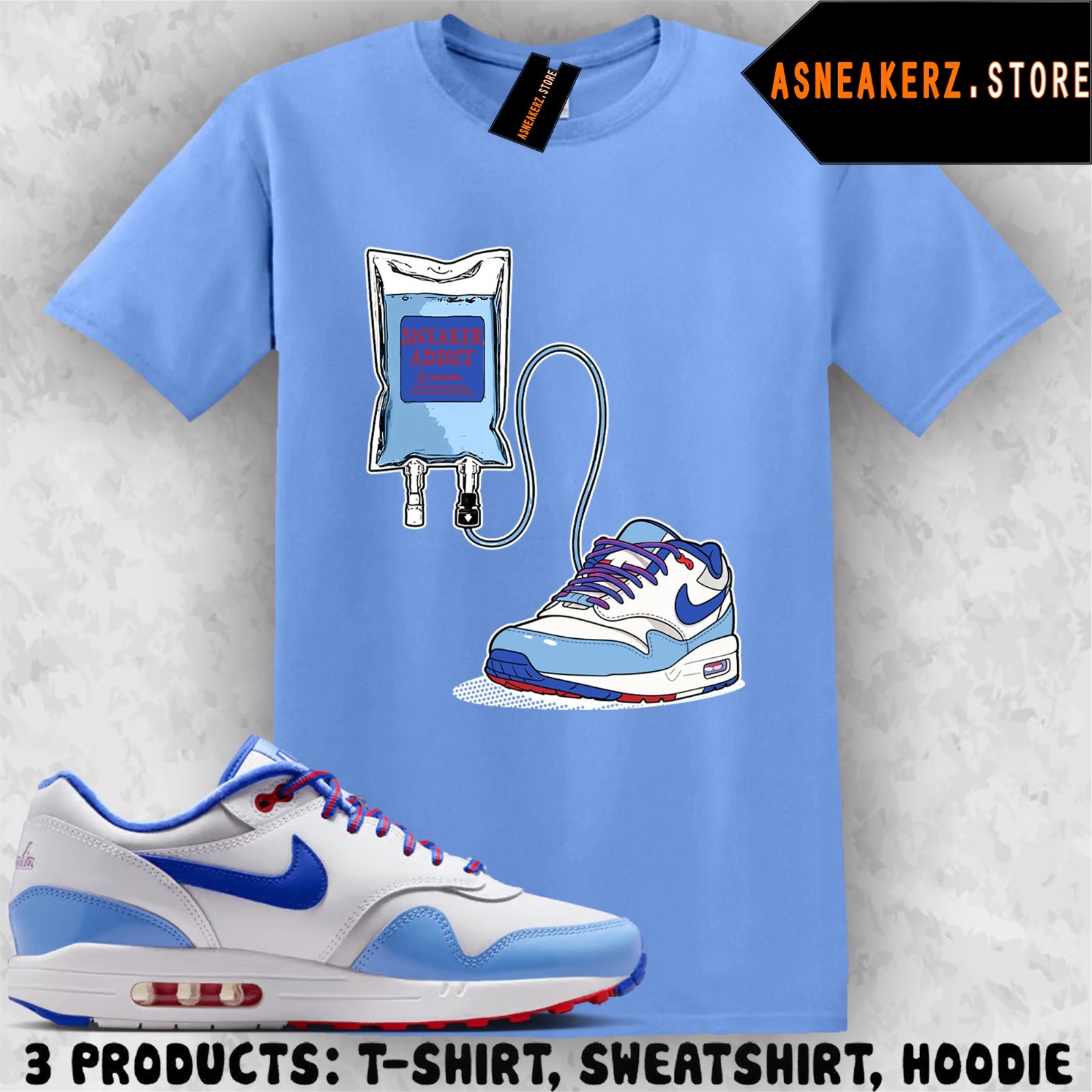 Tee Shirt Matching Air Max 1 Braves City Connect Match Sneaker Therapy T-Shirt