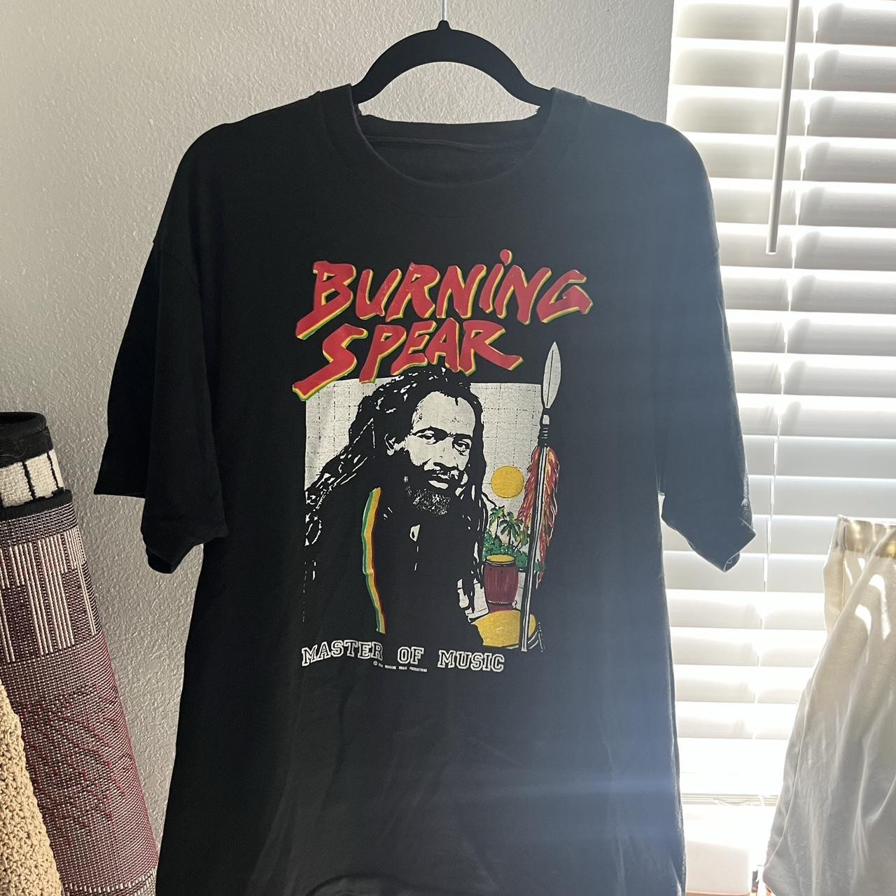 Burning Spear Gift Forr Family Black T-Shirt Cotton All Size