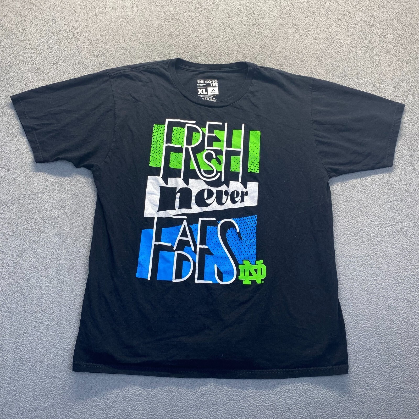 Adidas T-Shirt Men’s Sz XL Black The Go-To Tee Short Sleeve Fresh Never Fades