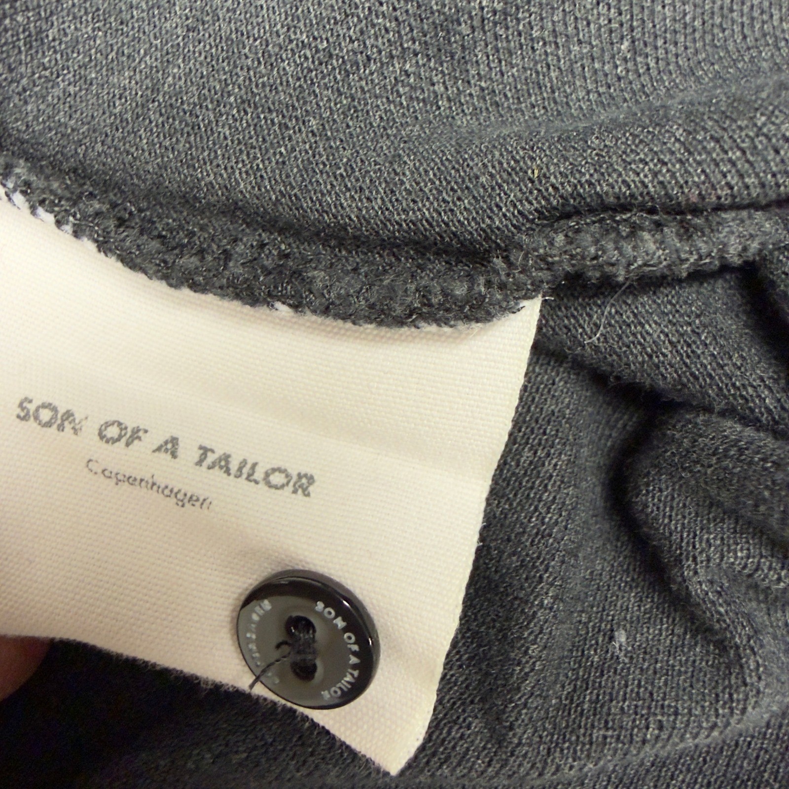 Son of a Tailor Henley Shirt Mens Small Black Supima Cotton Knit Tee Copenhagen