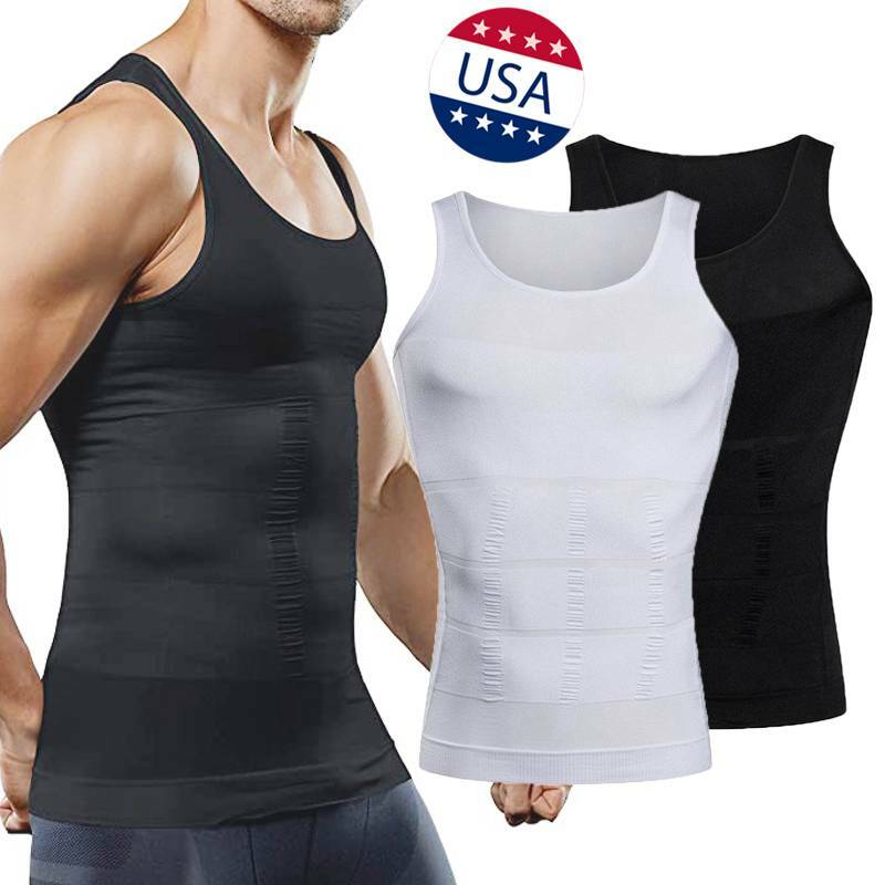 Men&rsquo;s Slimming Vest Body Shaper Abs Abdomen Compression Shirt Workout Tank Tops
