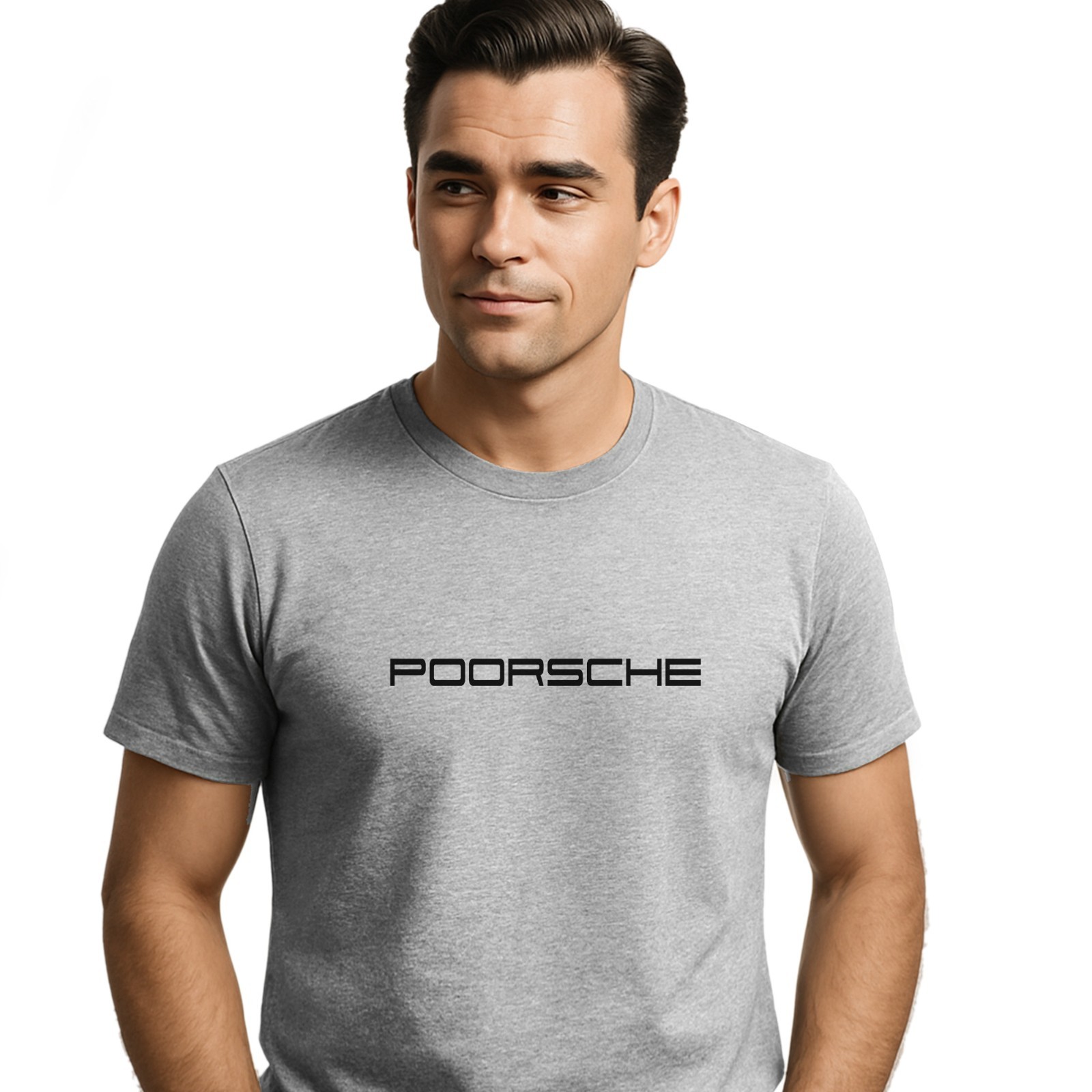 Poorsche T-Shirt Motorsport Apparel for Gearheads, Sports Car Lover Gift