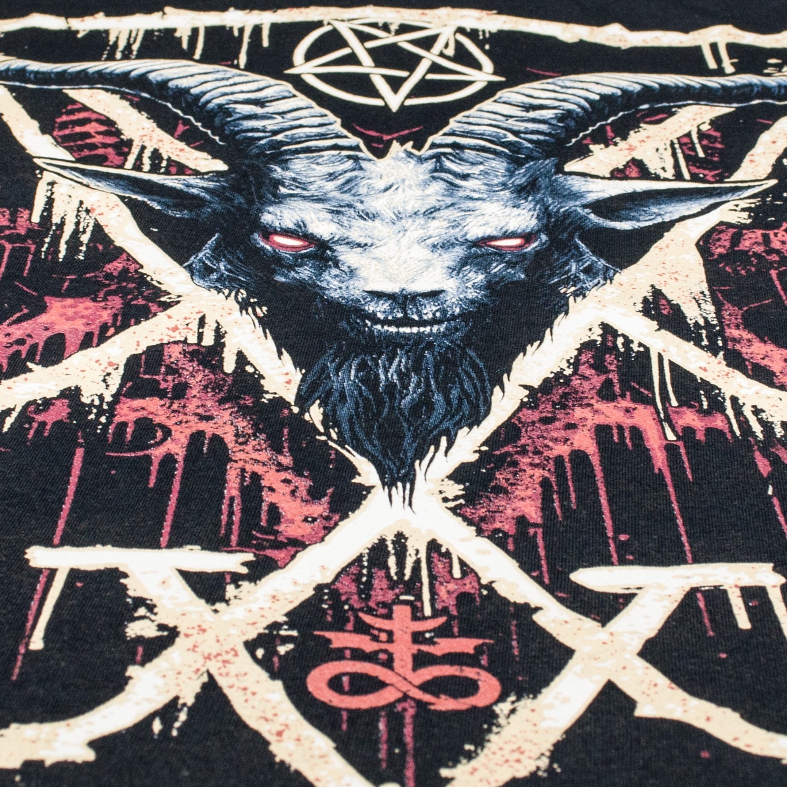 Satan style T-Shirt. Occult symbolism. Devil, Baphometh, Lilith, 666, Deamon.