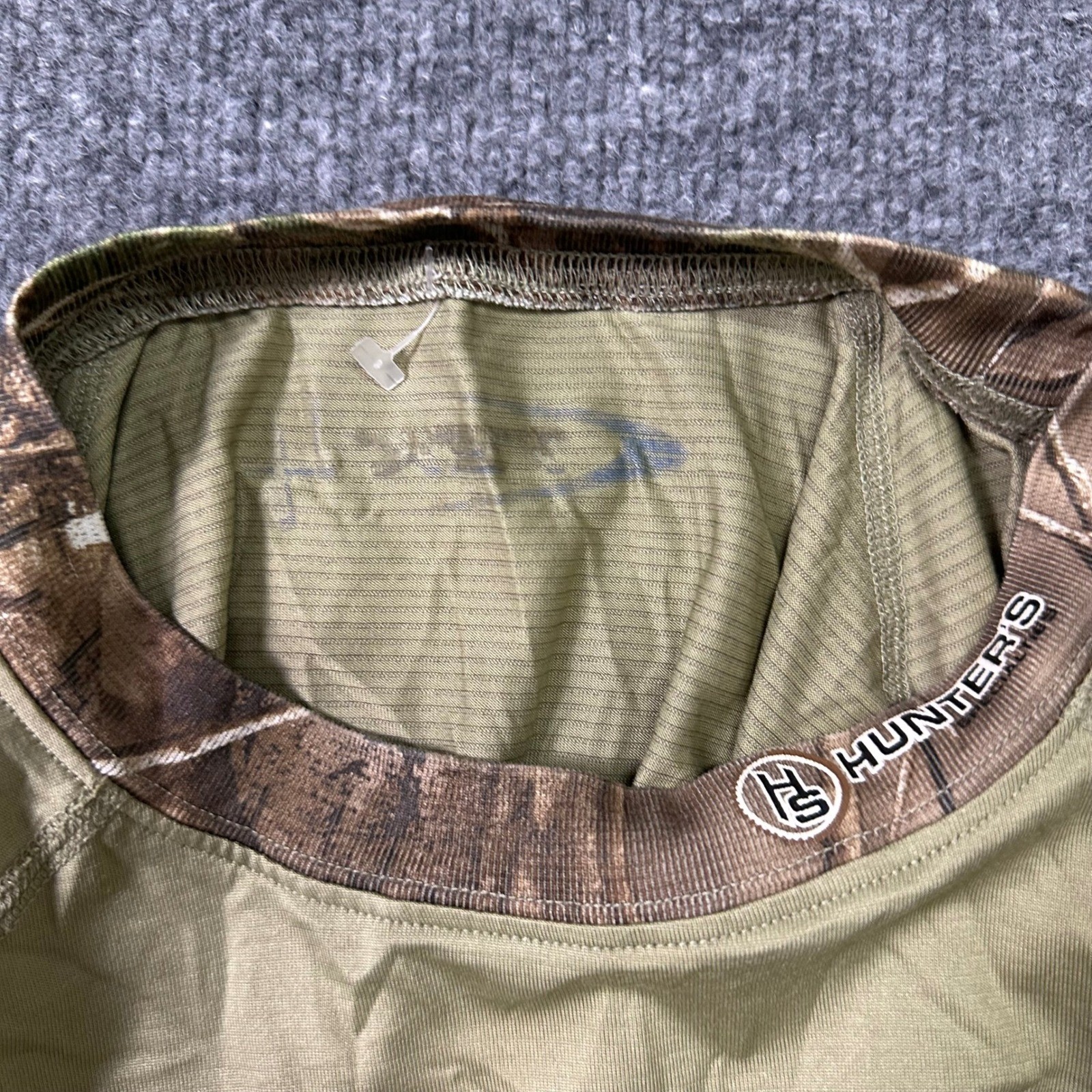 Hunter&rsquo;s Specialties Shirt Mens Size L Olive Scent-A-Way Tek 4 Camo Trim Hunting