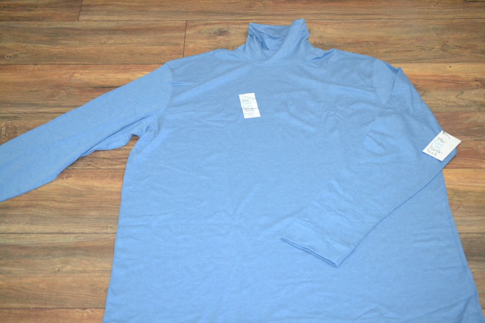 Croft & Barrow Easy Care Big & Tall Long Sleeve Turtle Neck Randall Gulf Blue