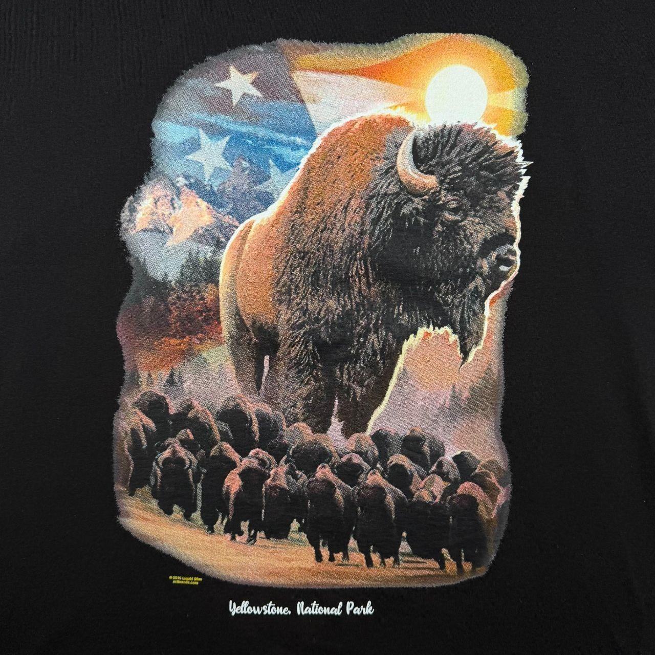 Early 00&rsquo;s Delta « Yellowstone National Park » Tourist Animal Wildlife T-Shirt XXL